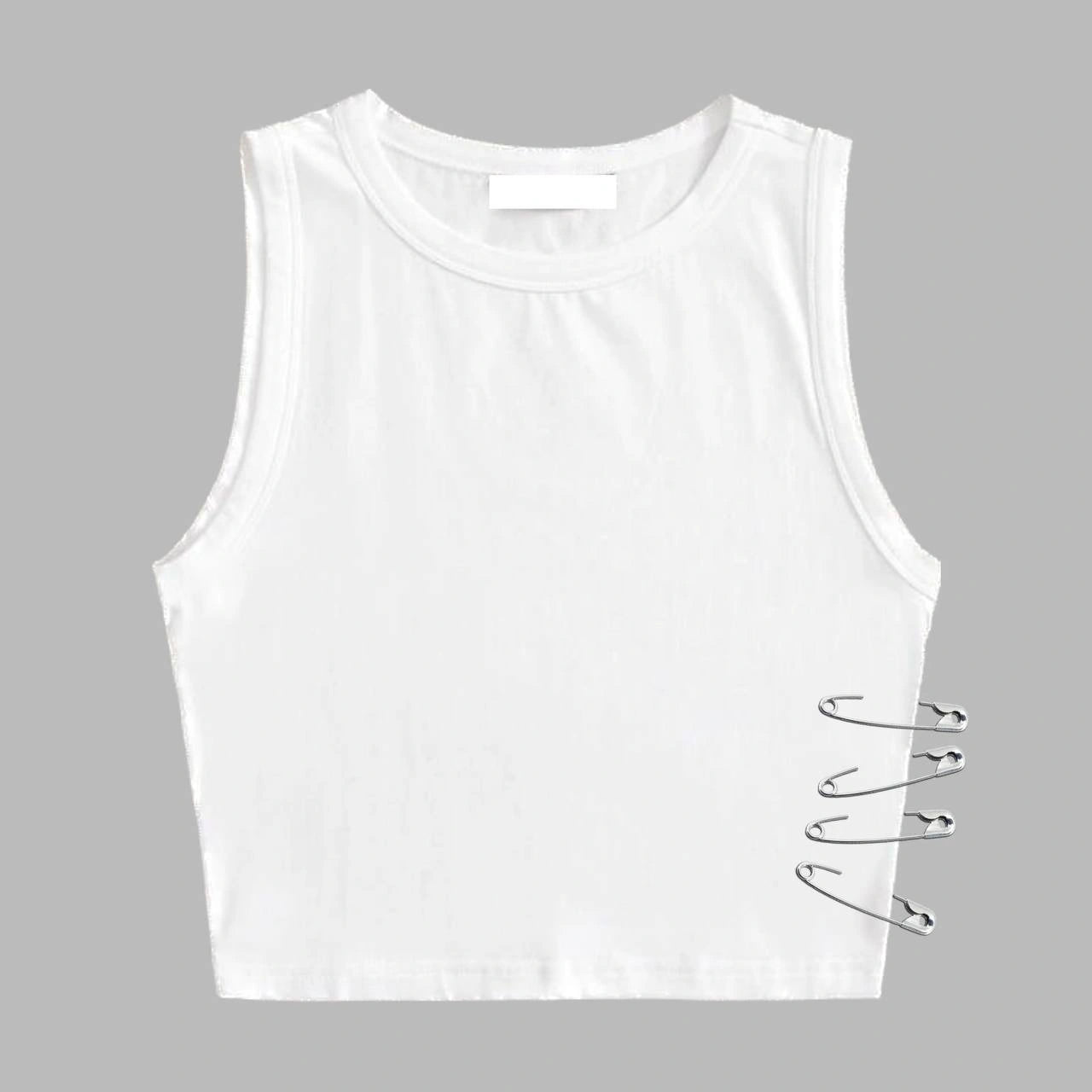 Pin embellished Tank top