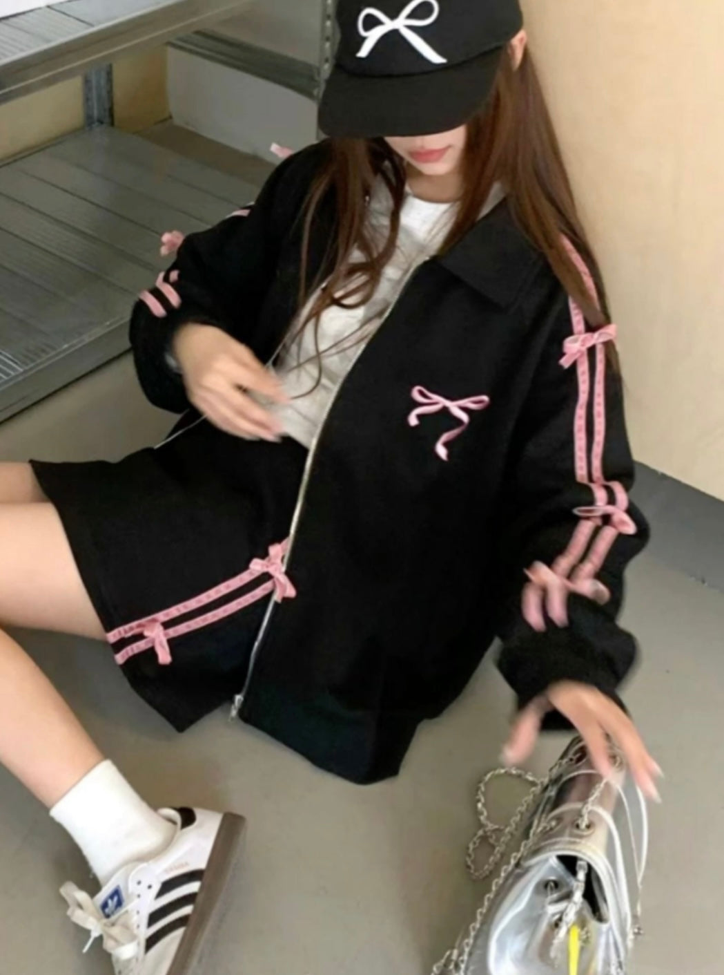 Cutesy Bow Tracksuit Set