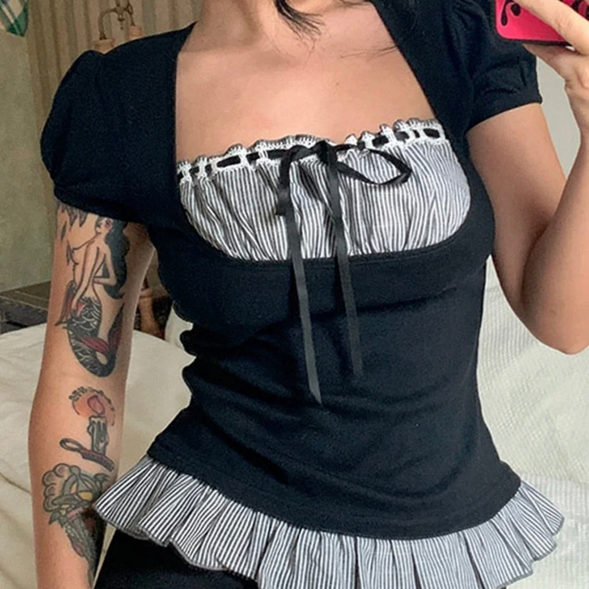 Striped Patchwork top