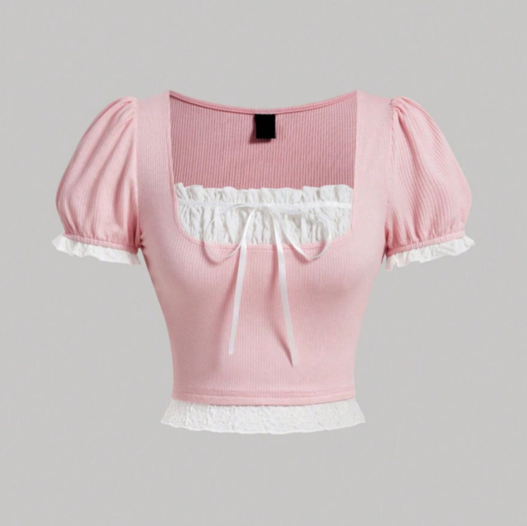 Blush Pink Sweetheart Top