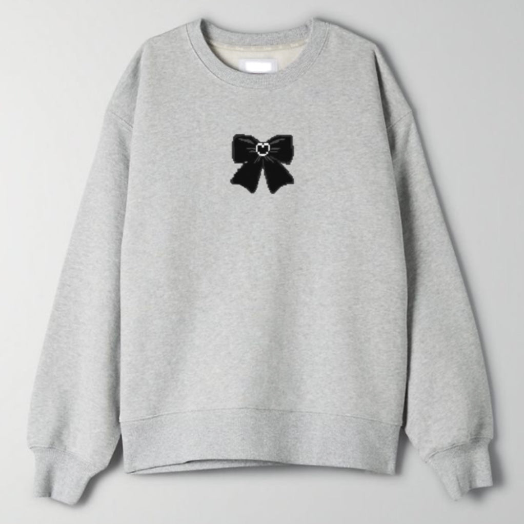 Bow print Crewneck