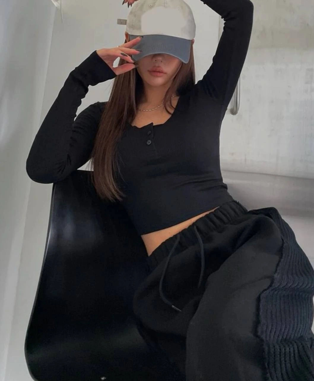 Button Up Ribbed Top