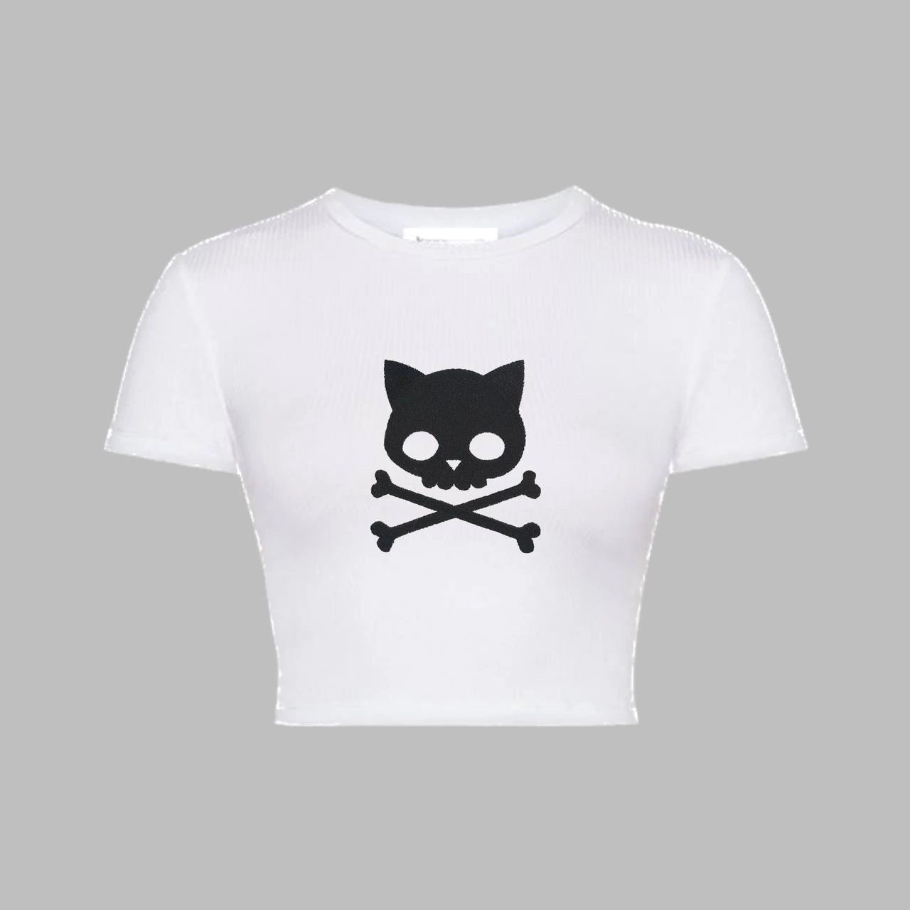 SkullCat Crop Top