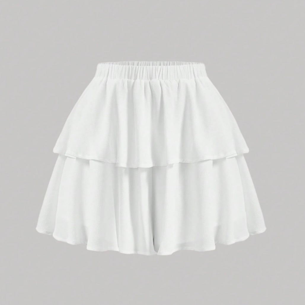 Ruffled Layered mini skirt