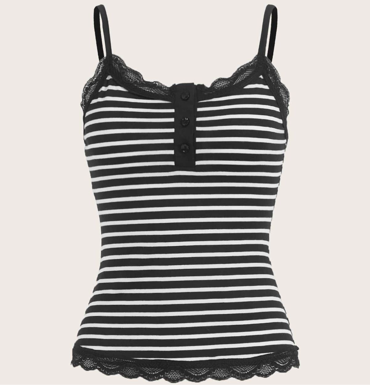 Striped Lace Tank