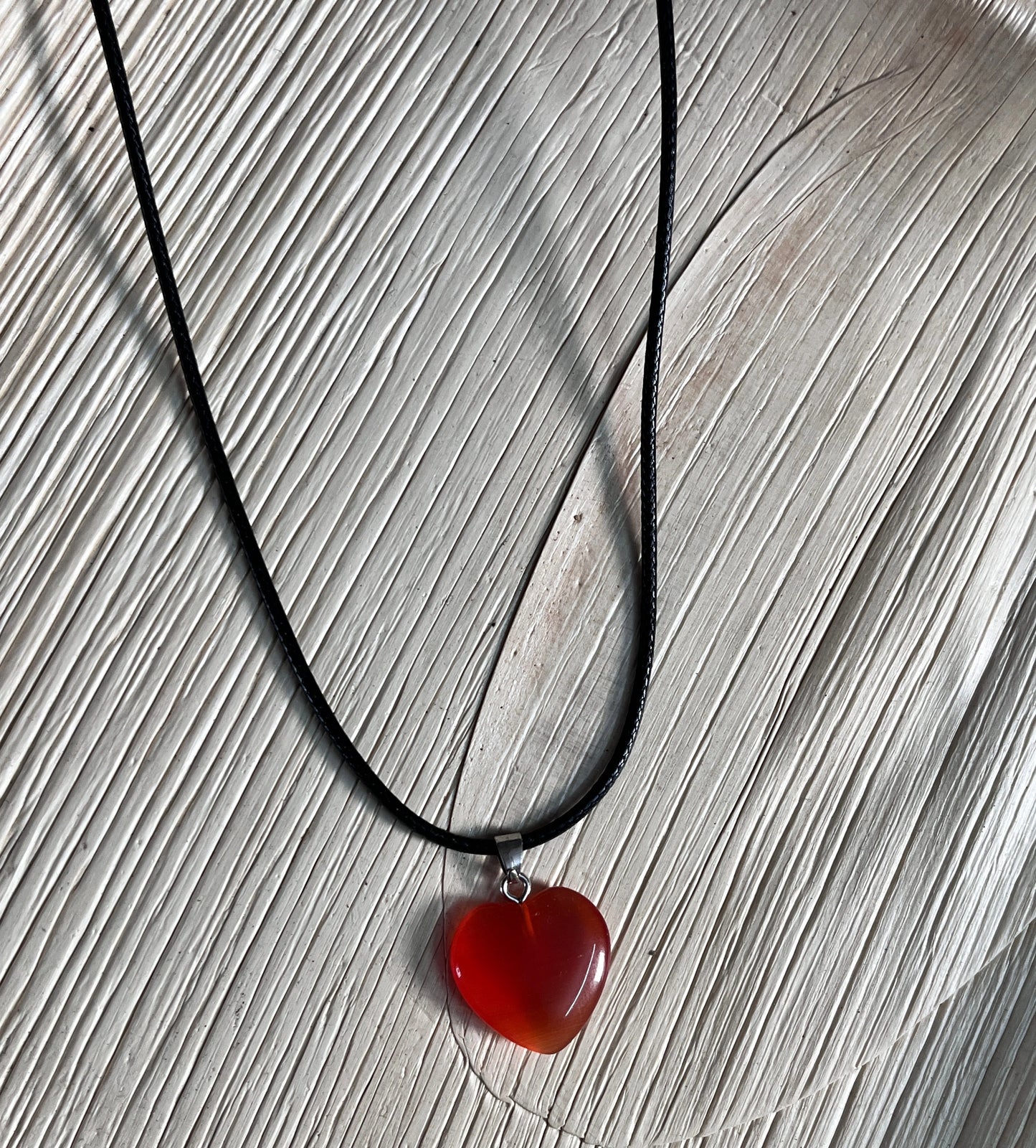 Red Heart Chord Necklace