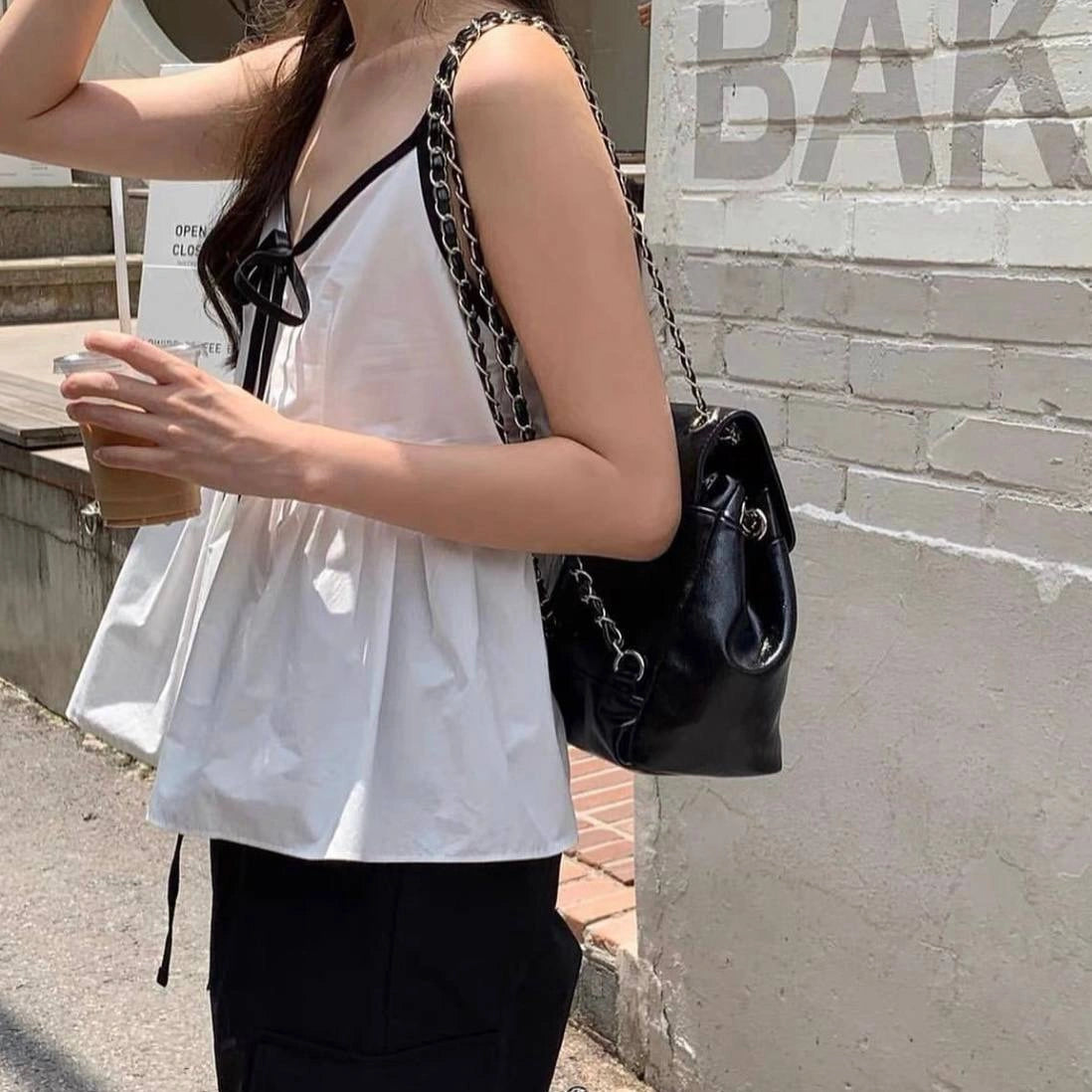 White Summery Peplum Top
