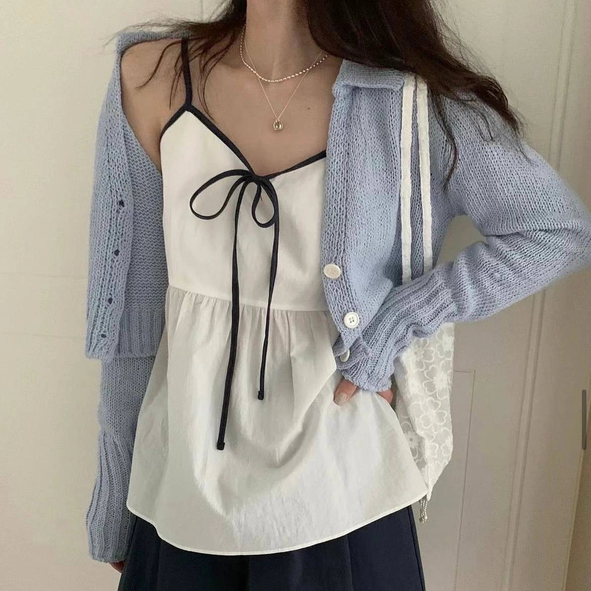 White Summery Peplum Top