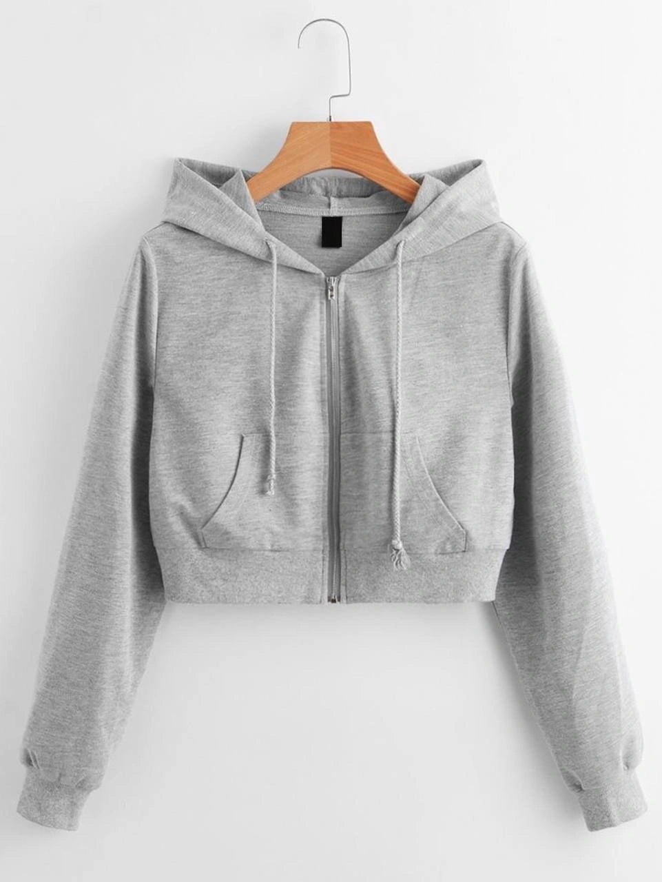 Zip-up Cropped Hoodie