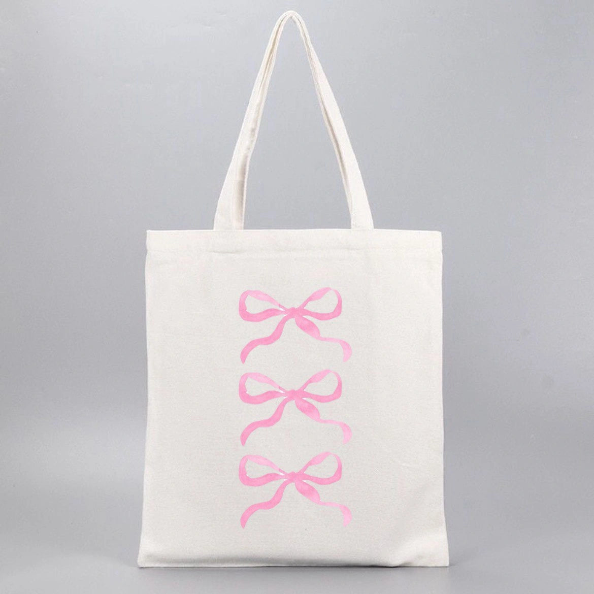 Tri Bow Graphic Printed Tote Bag