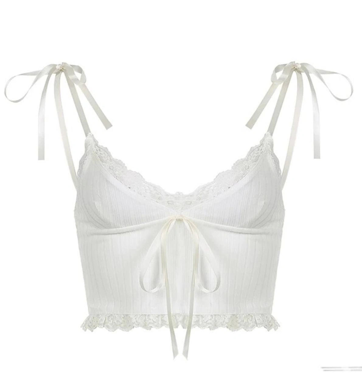 Fairy Lace Trim Crop Top