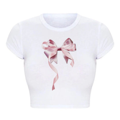 Double Ribbon Bow Baby Tee