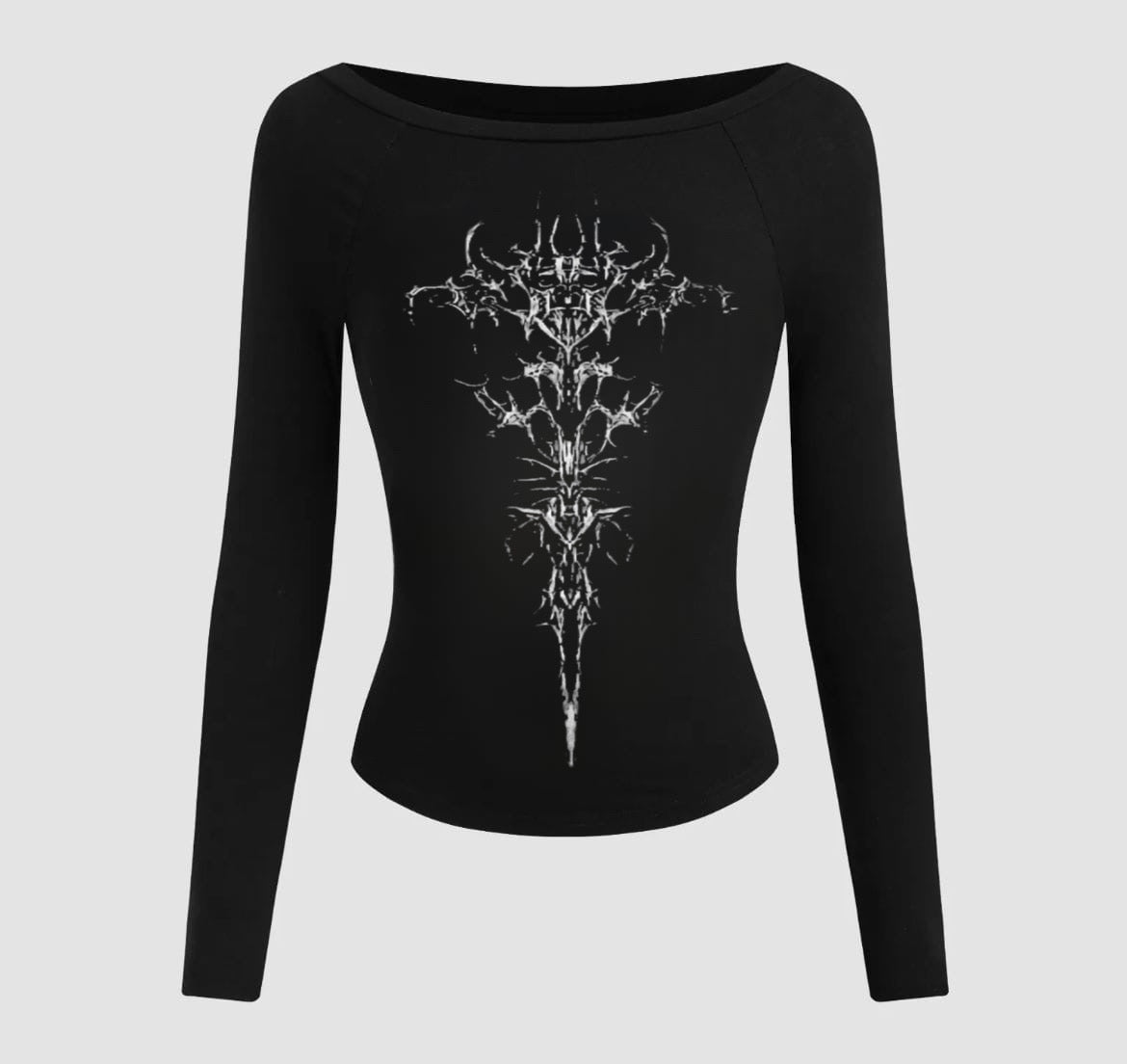 Black boatneck top