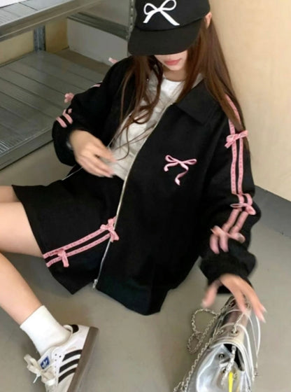 Cutesy Bow Tracksuit Set