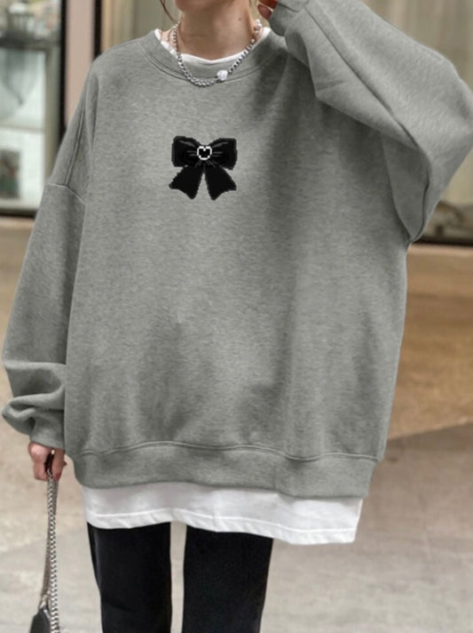 Bow print Crewneck
