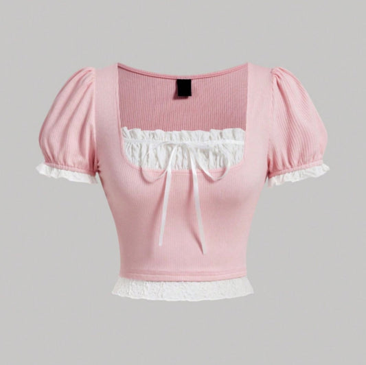 Blush Pink Sweetheart Top