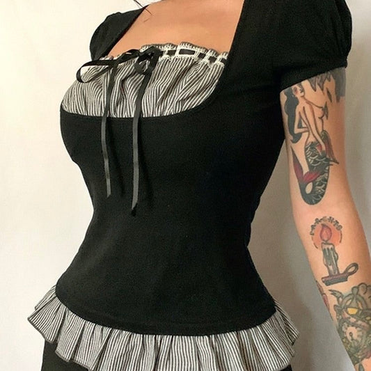 Striped Patchwork top