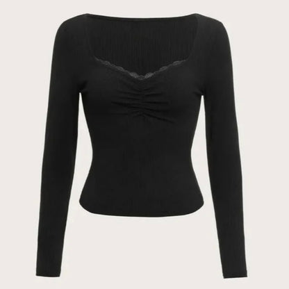 Rutched Black top