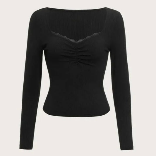 Rutched Black top