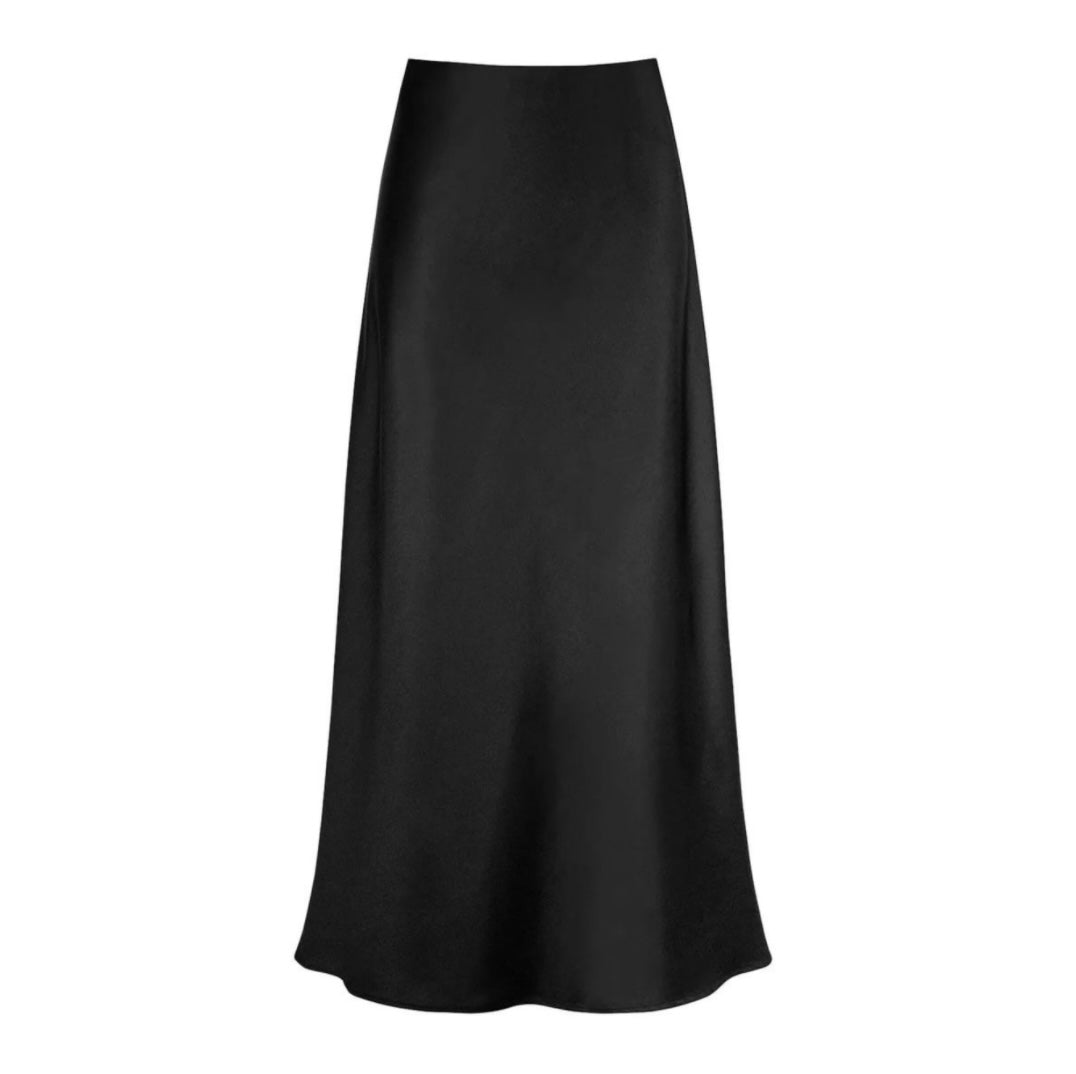Satin Midi Skirt
