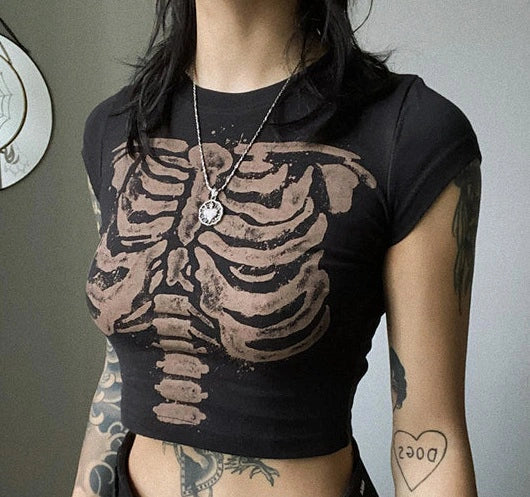 Faded skeleton Crop