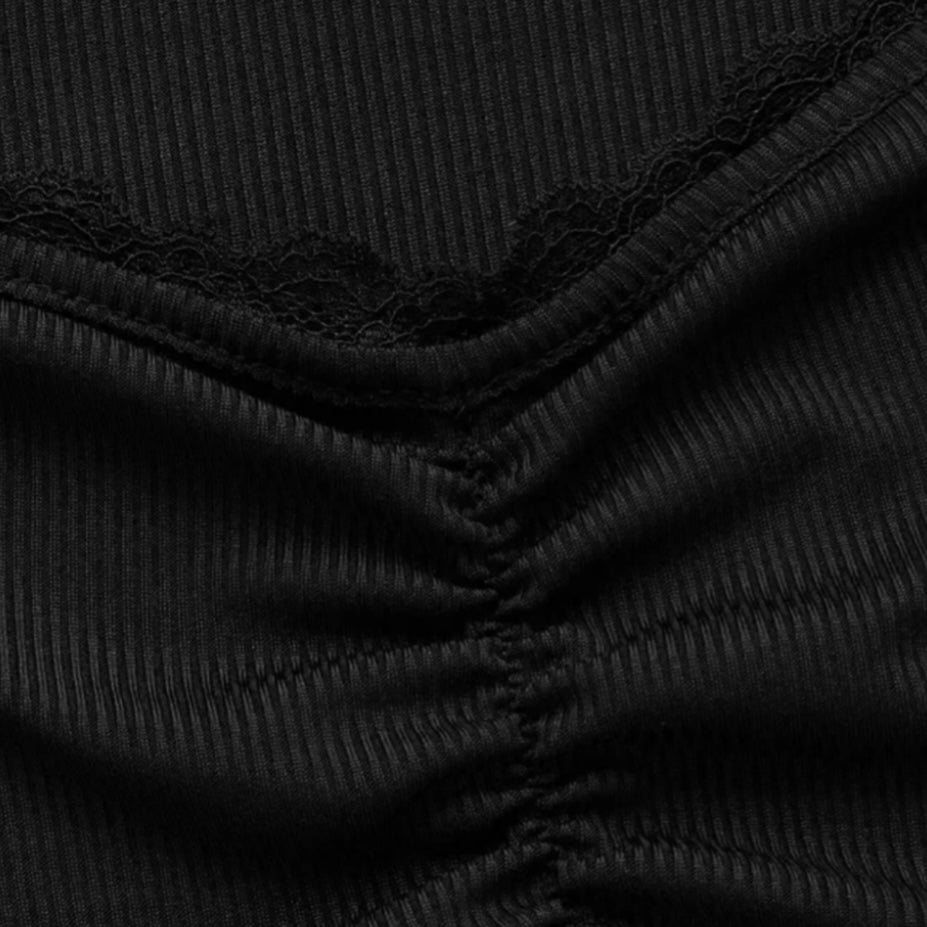 Rutched Black top