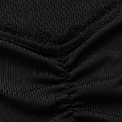 Rutched Black top
