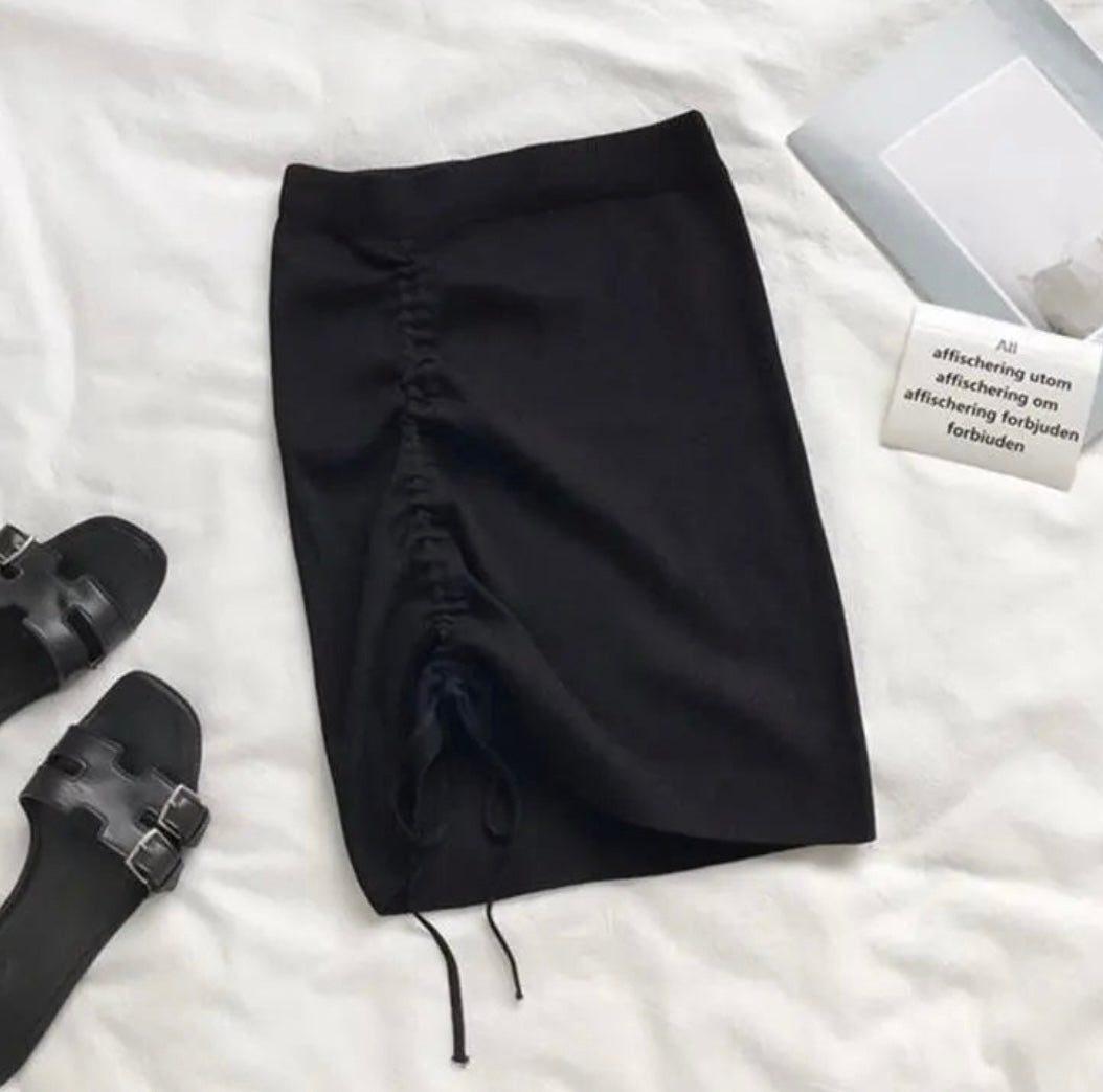 Rutched mini skirt