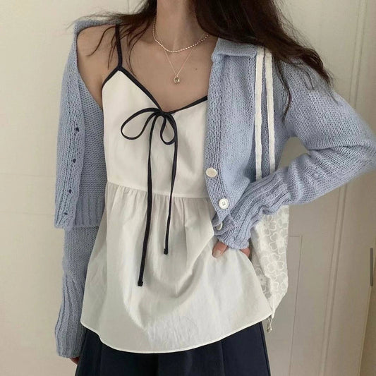 White Summery Peplum Top