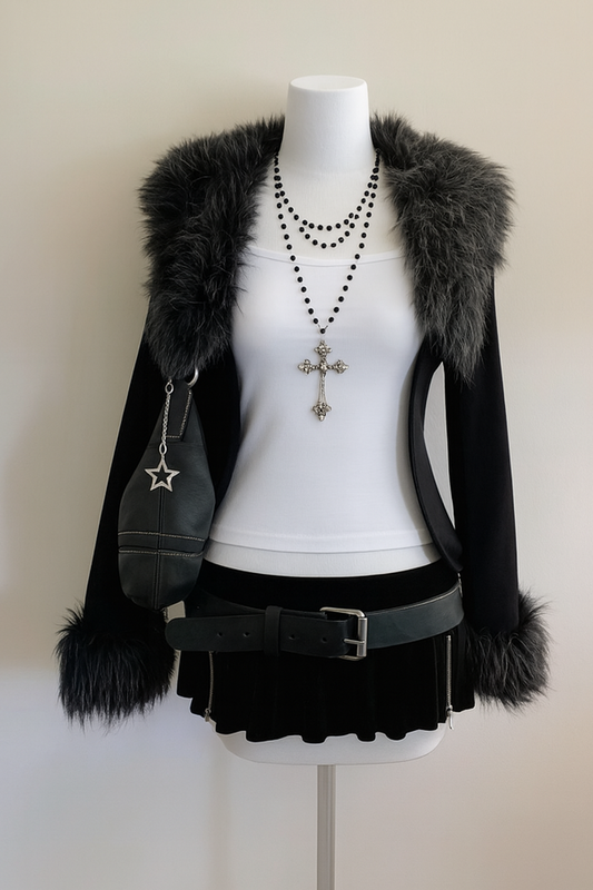 Faux Fur trim Jacket